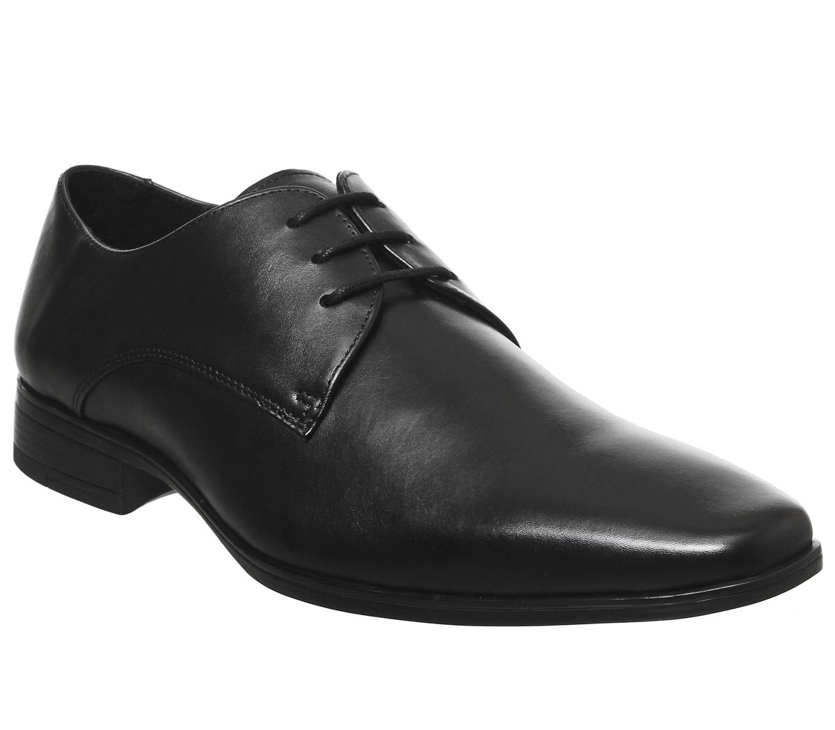 OFFICEMicro Derby Smart ShoesBlack Leather