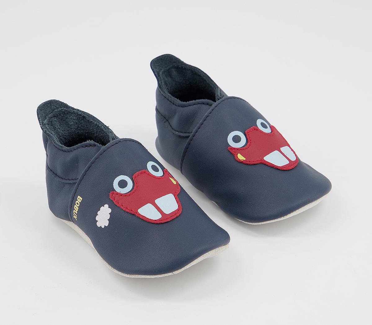 Bobux Soft Sole Crib Booties Bobux Soft Sole Crib Booties Navy Car