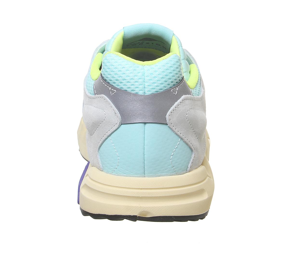 adidas Zx Torsion Clear Aqua Solar Yellow Purple - Unisex Sports