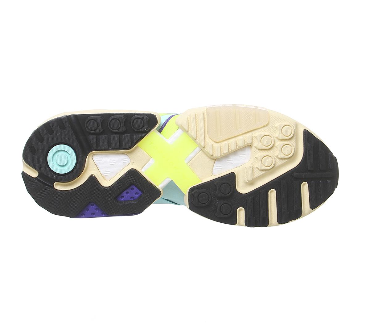 adidas Zx Torsion Clear Aqua Solar Yellow Purple - Unisex Sports