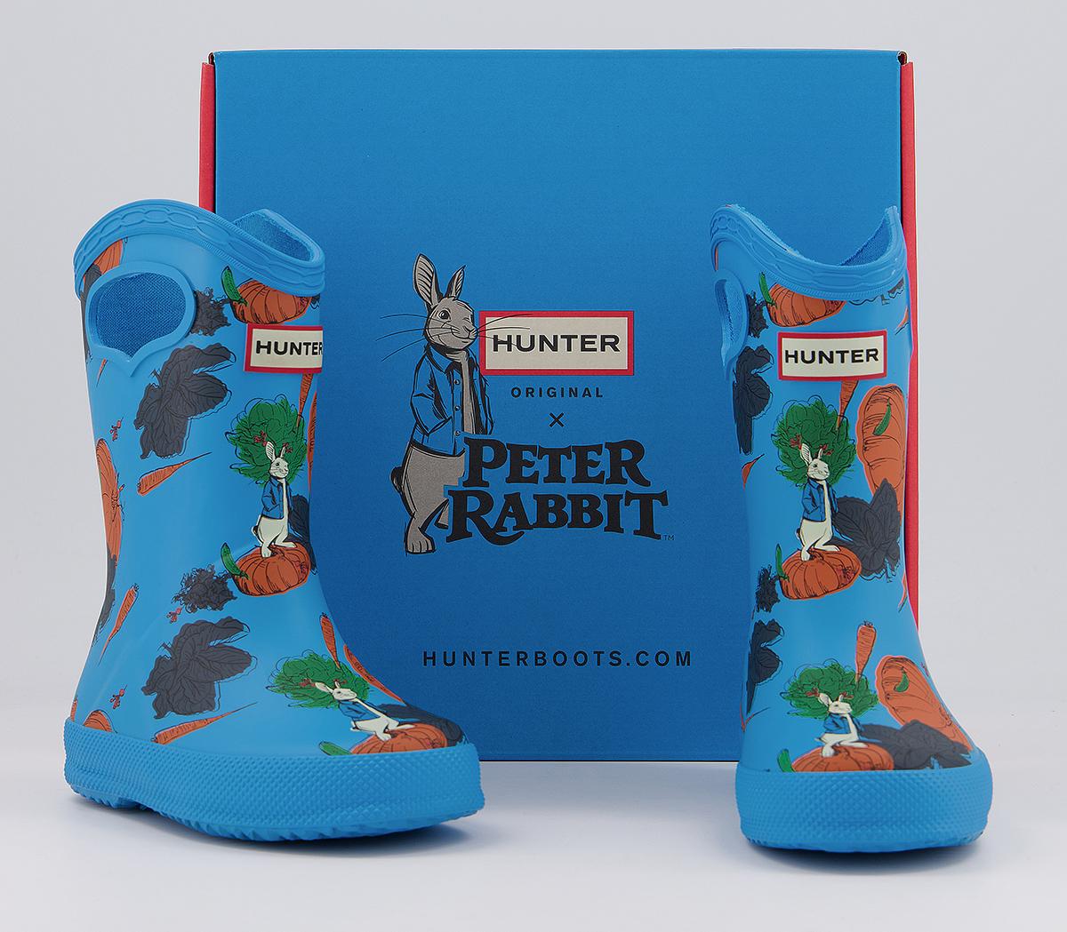 Hunter First Classic Pull On Welly Peter Rabbit Jacket Blue Unisex