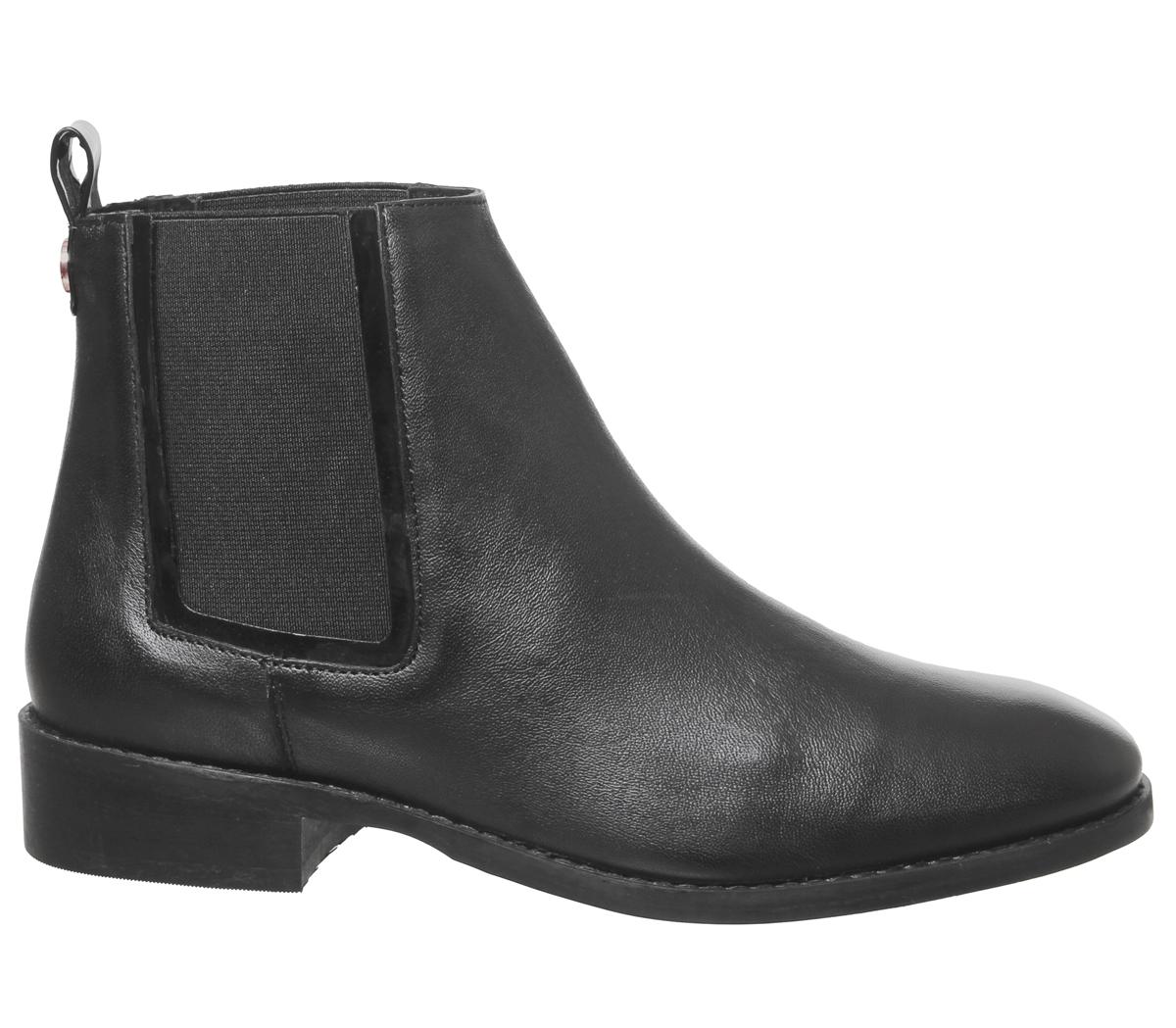 OFFICEAcorn- Feature Chelsea Ankle BootBlack Leather Patent Feature Chelsea