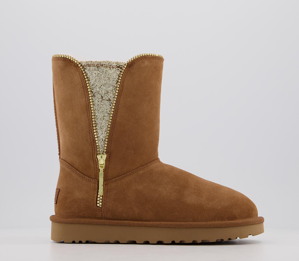 Ugg boots with gold on sale zipper