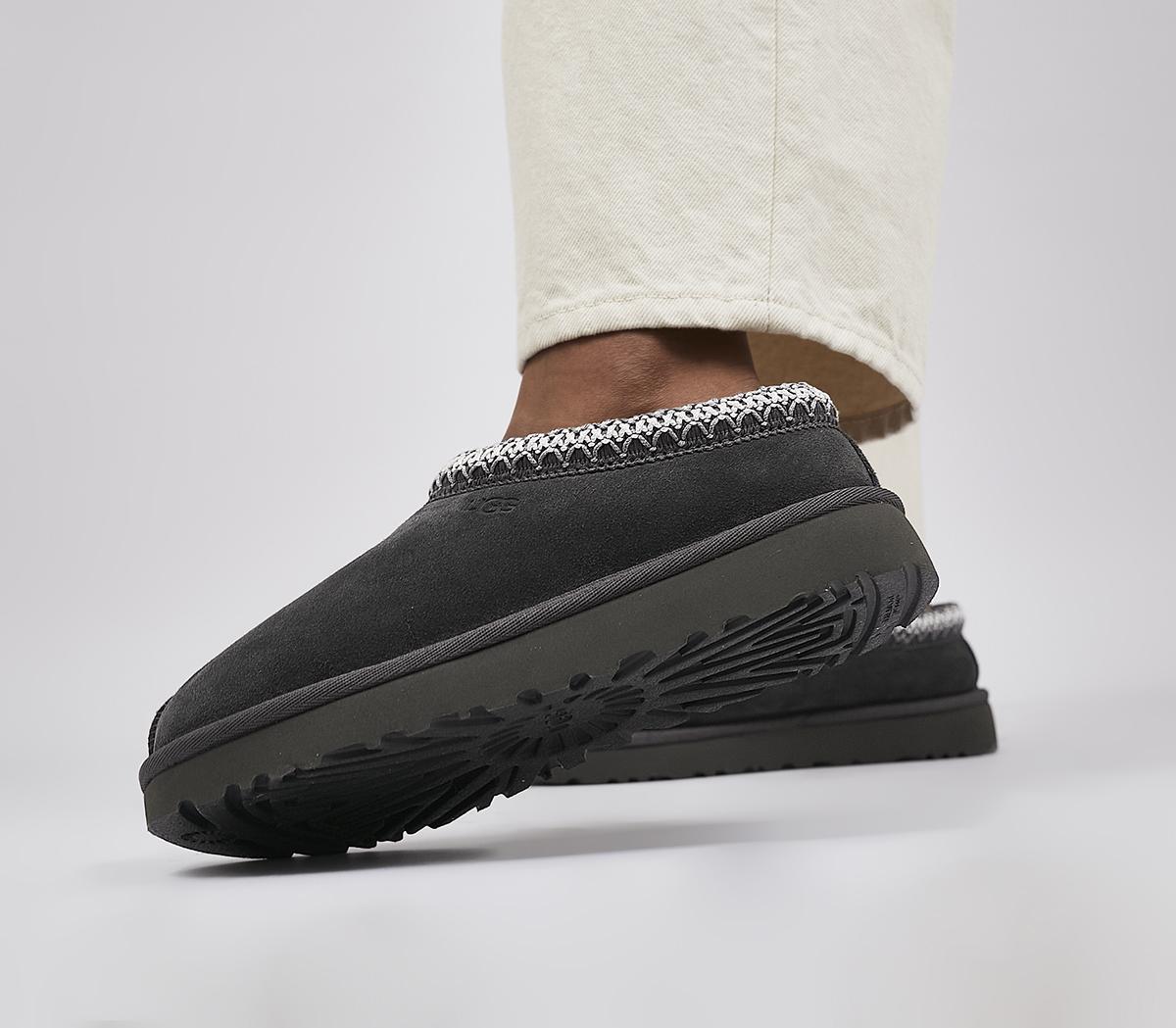 Grey and shop black ugg slippers