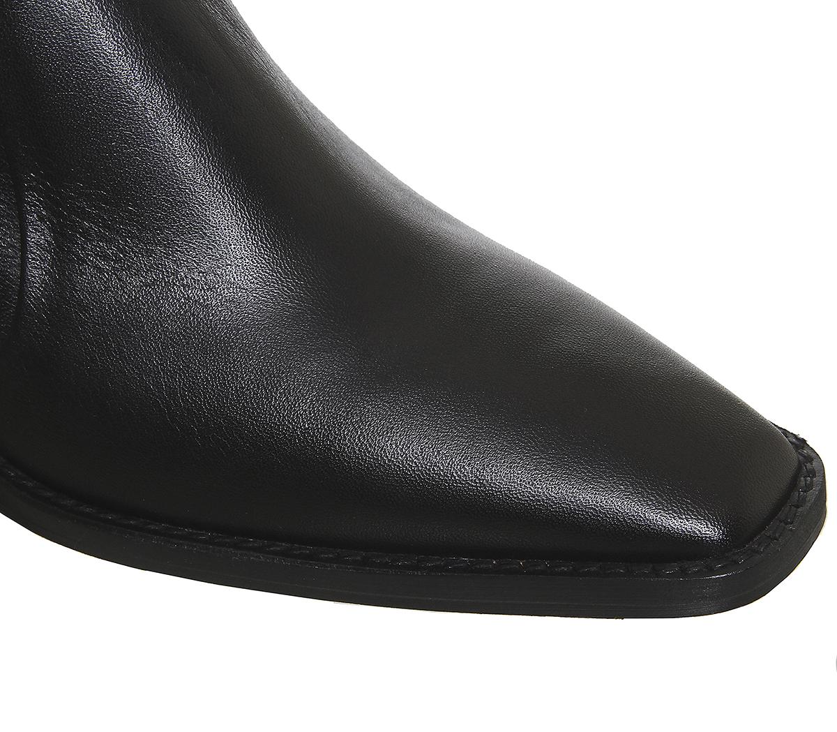 OFFICE Arise Unlined Boots Black Leather Women's Ankle Boots