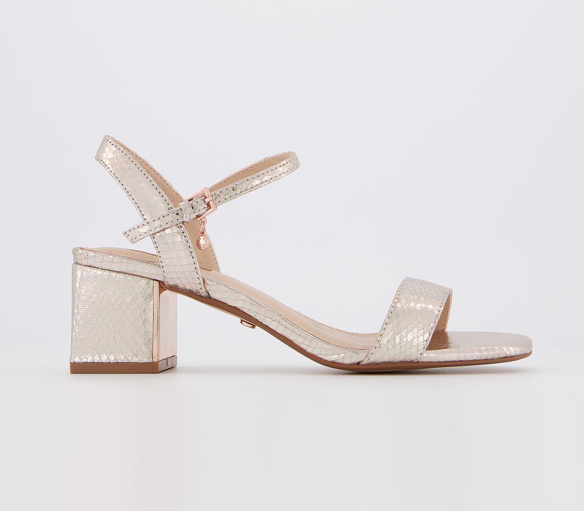 Office rose gold block heels sale