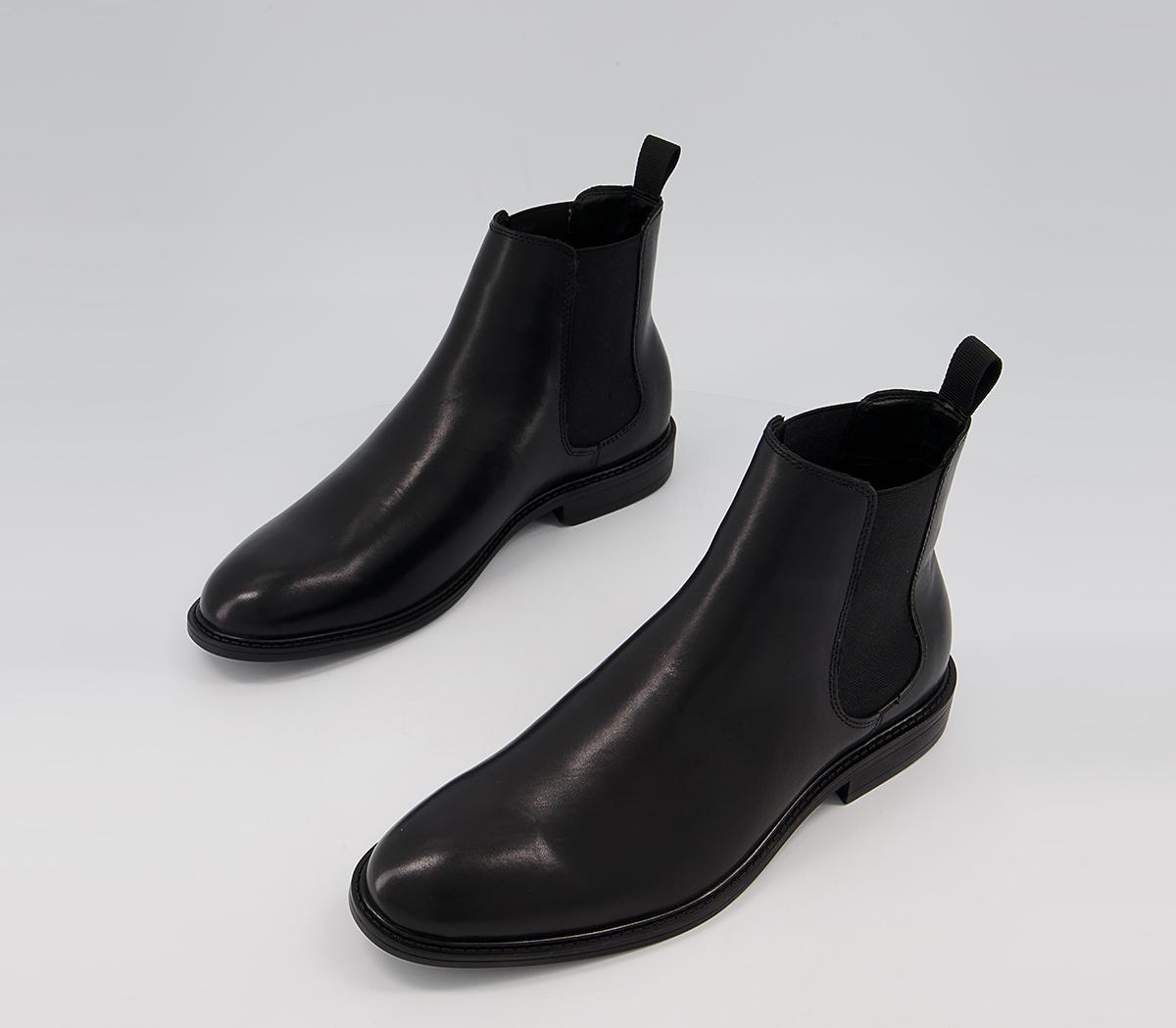 OFFICE Bruno Chelsea Boots OFFICE Bruno Chelsea Boots Black Leather