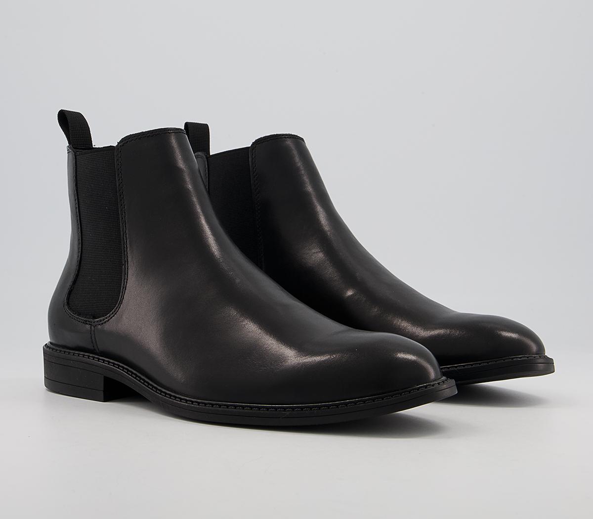 OFFICE Bruno Chelsea Boots Black Leather - Men’s Boots