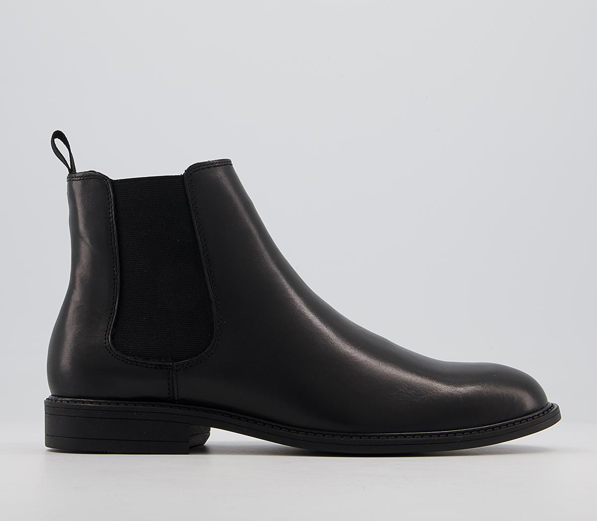 OFFICE Bruno Chelsea Boots Black Leather - Men’s Boots