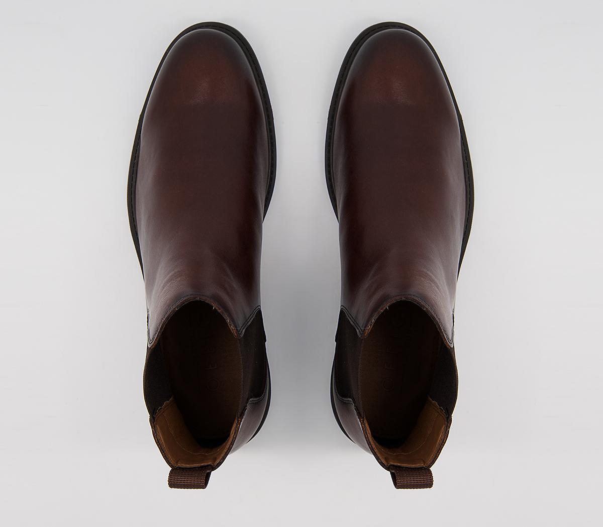 OFFICE Bruno Chelsea Boots OFFICE Bruno Chelsea Boots Brown Leather