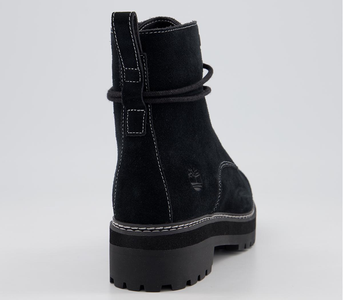 Timberland Lux Stack Boots Timberland Lux Stack Boots Black Contrast Stitch