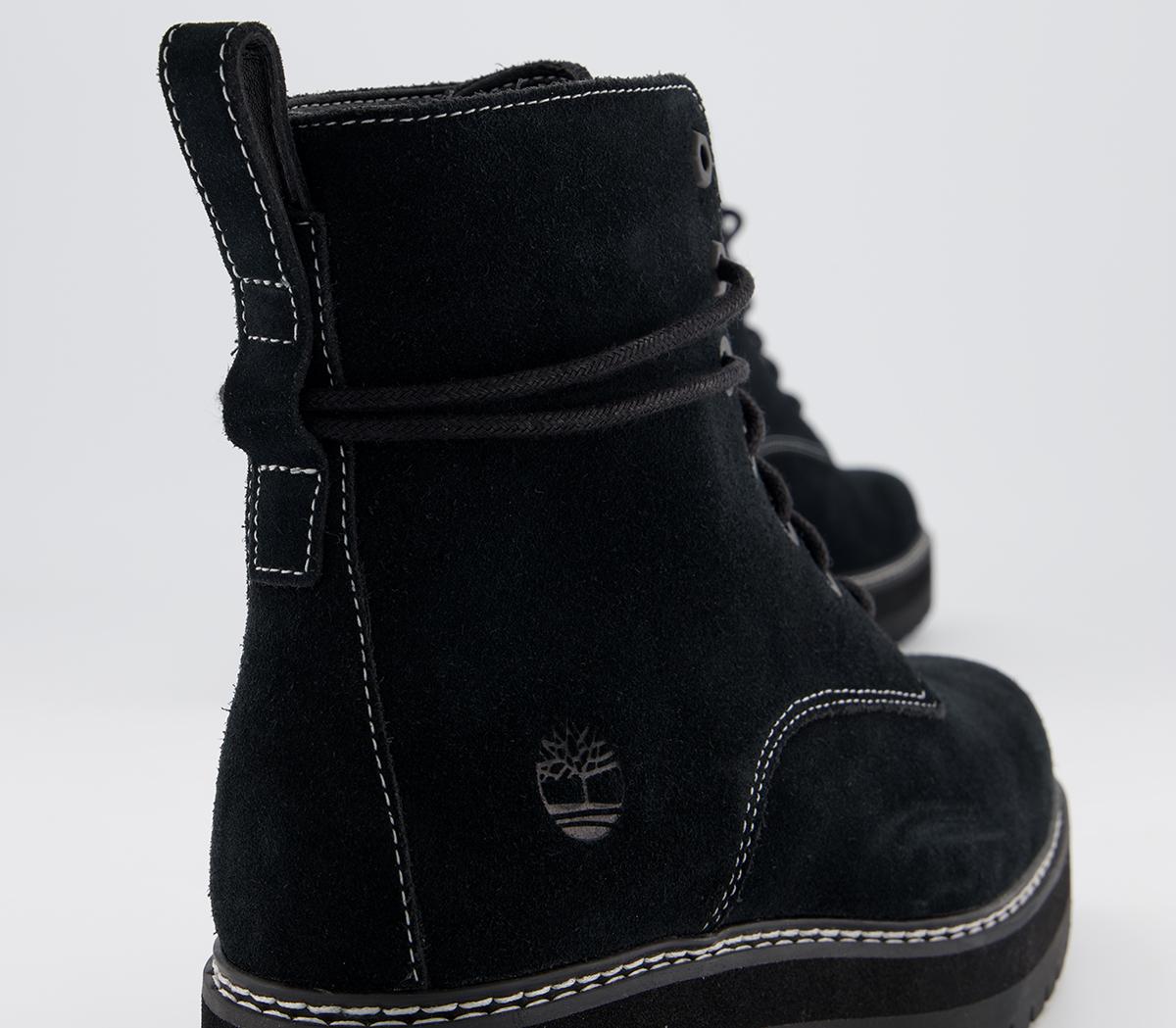 Timberland Lux Stack Boots Timberland Lux Stack Boots Black Contrast Stitch