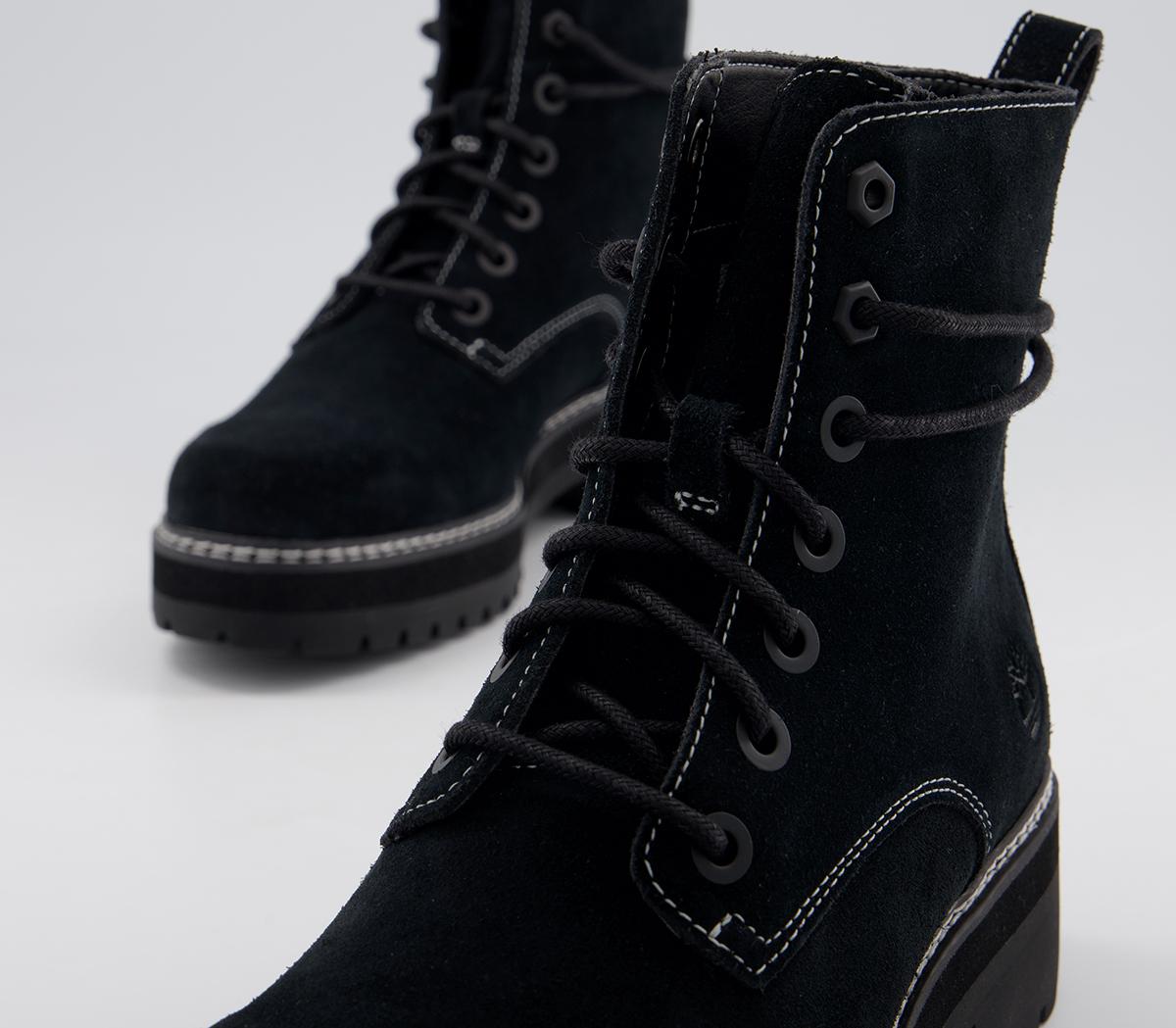 Timberland Lux Stack Boots Timberland Lux Stack Boots Black Contrast Stitch