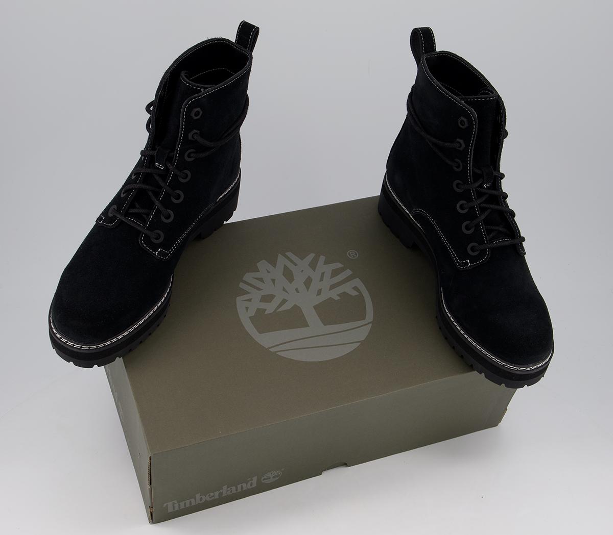 Timberland Lux Stack Boots Timberland Lux Stack Boots Black Contrast Stitch