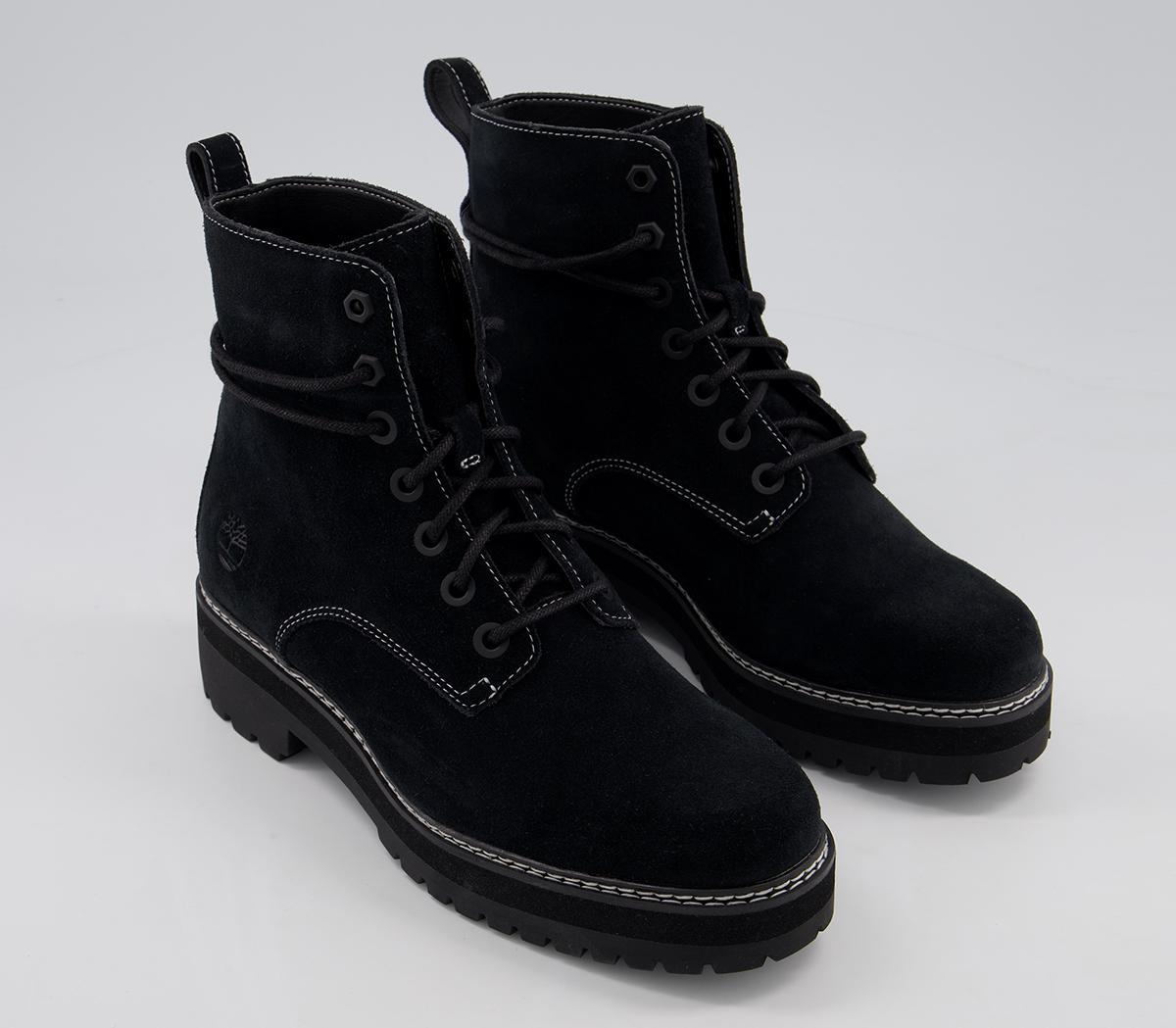 Timberland Lux Stack Boots Timberland Lux Stack Boots Black Contrast Stitch