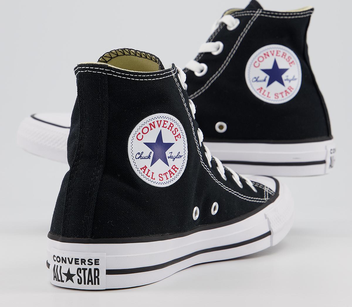 Converse All Star Hi Trainers Black Canvas 21 - Unisex Sports