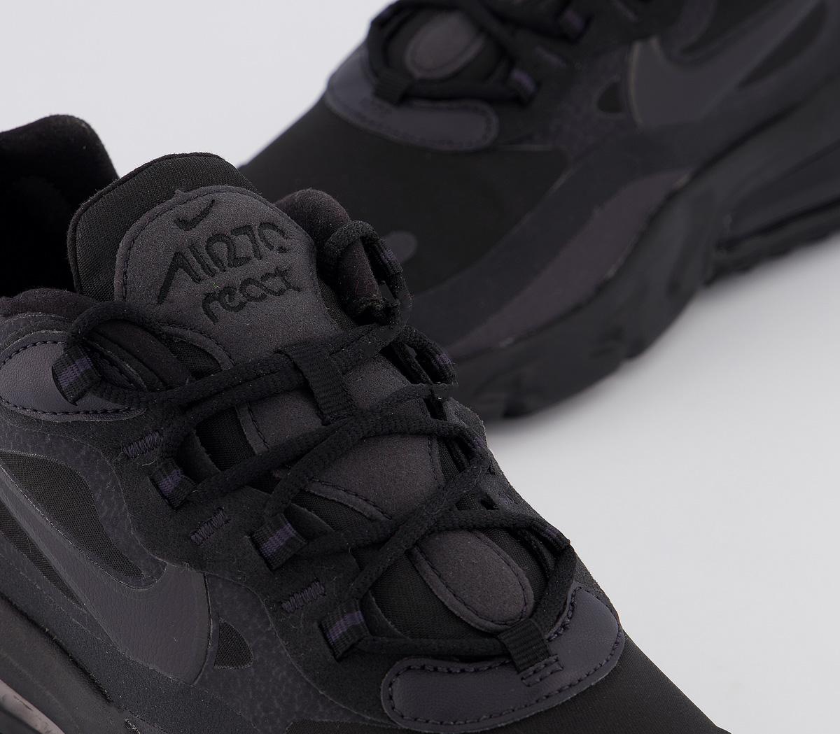 Nike Air Max 270 React Trainers Black Oil Grey Oil Grey Nike Air