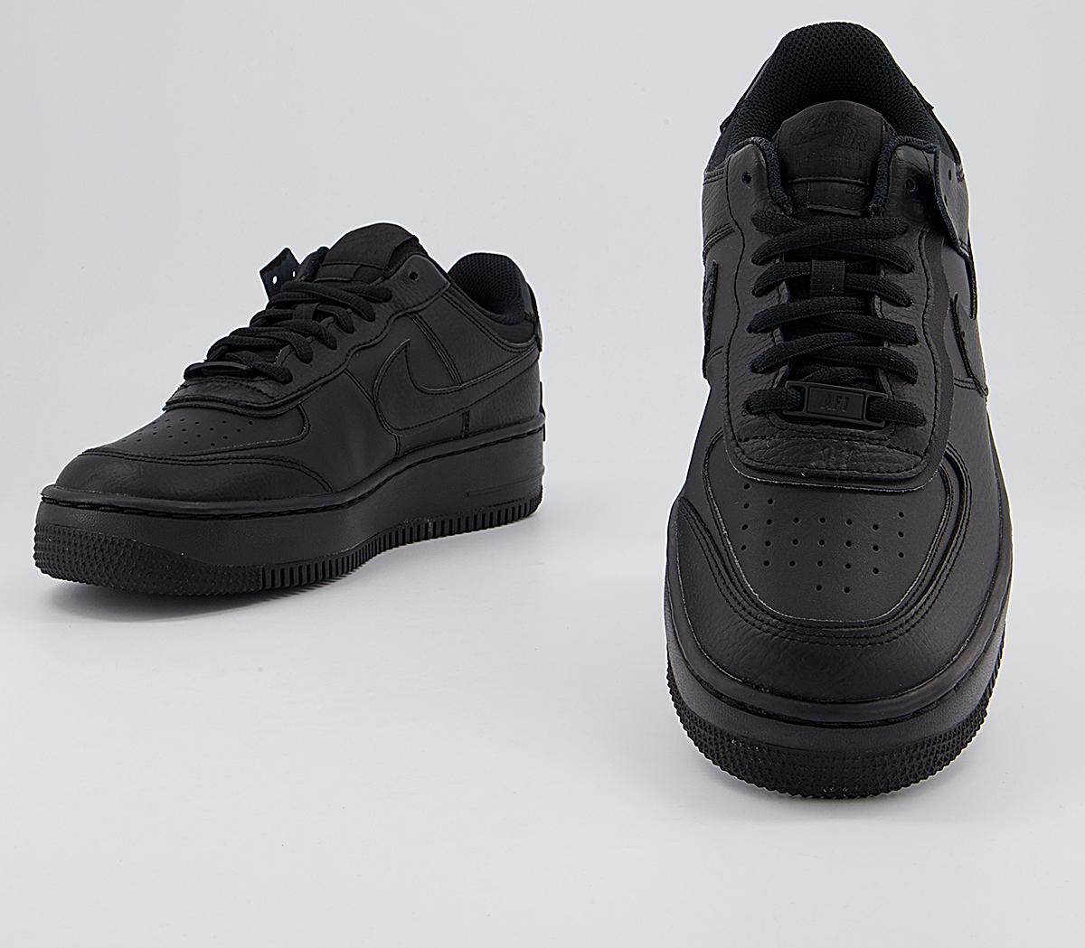 Nike Air Force 1 Shadow Trainers Black Mono - Women's Trainers
