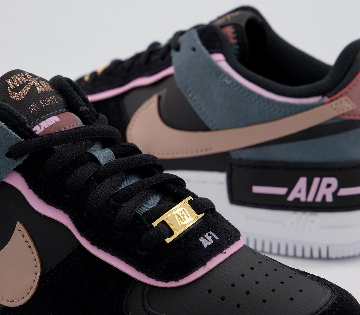 Nike Air Force Shadow Trainers Black Metallic Red Bronze Light