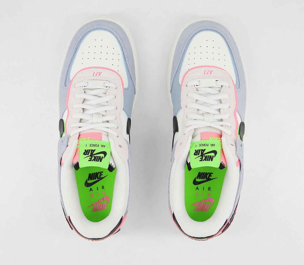NikeAir Force 1 Shadow TrainersSail Black Sunset Pulse Lt Armory Blue