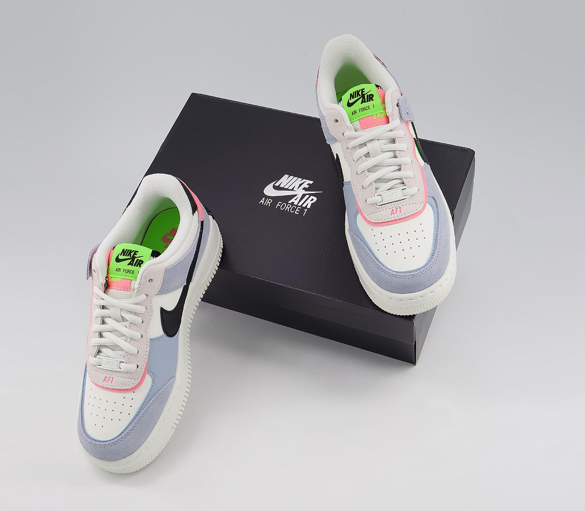 Nike Air Force Shadow Trainers Sail Black Sunset Pulse Lt Armory