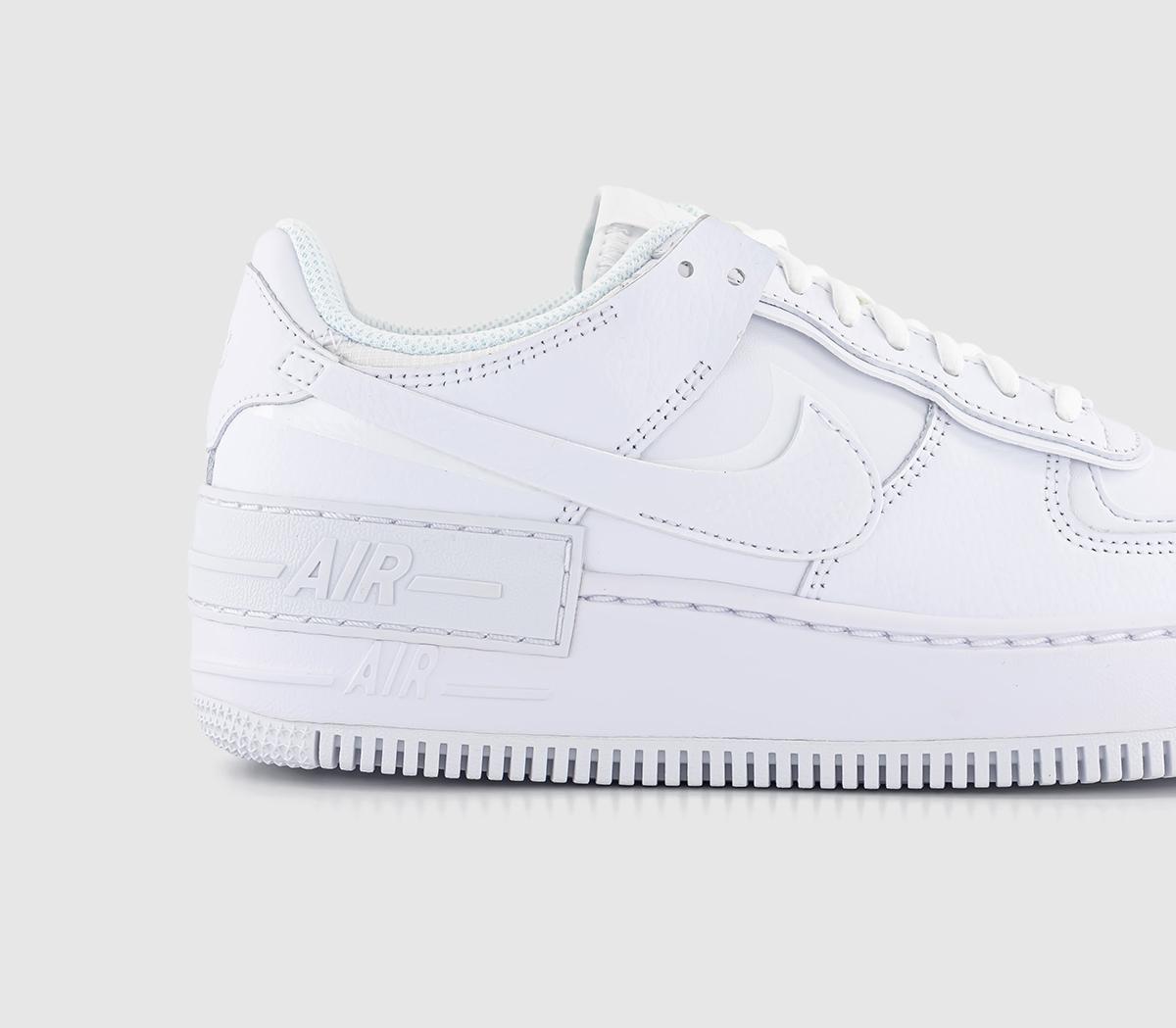 NikeAir Force 1 Shadow TrainersWhite Mono