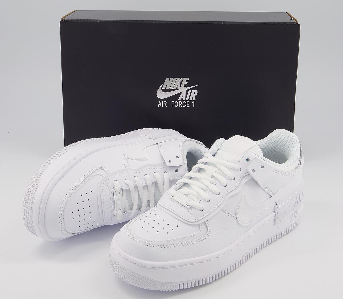 Nike Air Force 1 Shadow Trainers Nike Air Force 1 Shadow Trainers White Mono