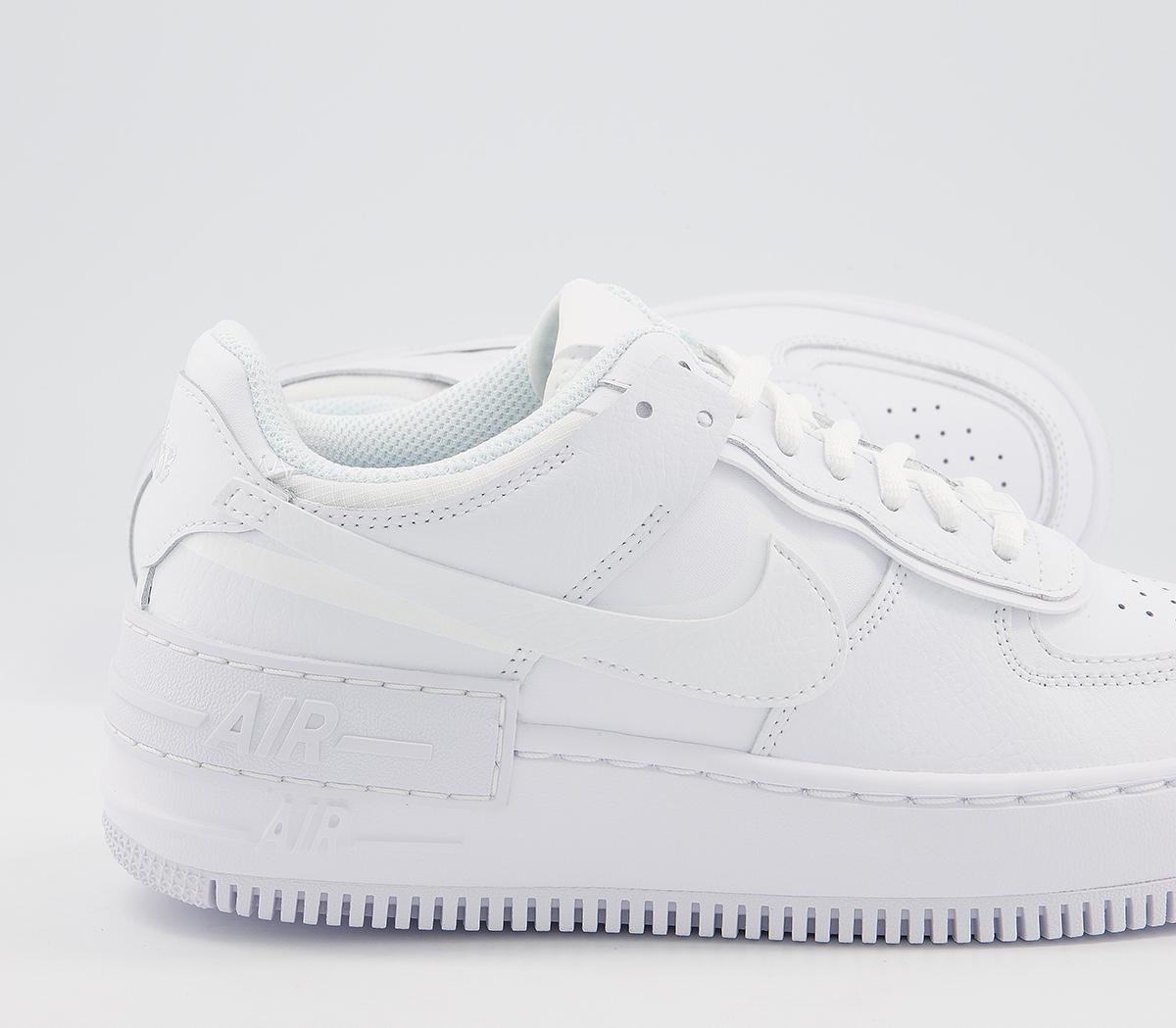 Nike Air Force 1 Shadow Trainers Nike Air Force 1 Shadow Trainers White Mono