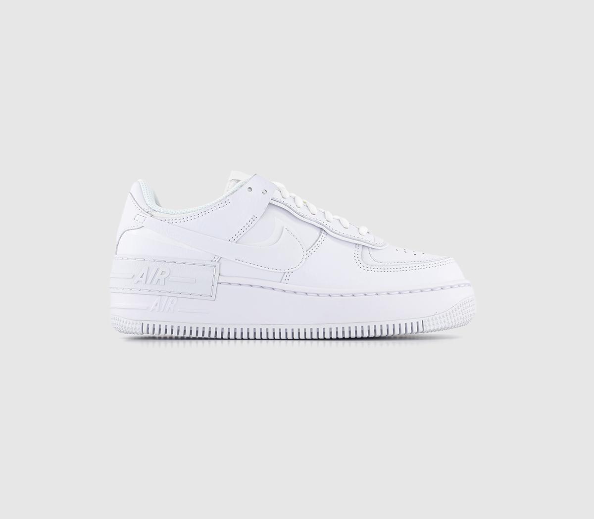 Nike Air Force 1 Shadow Trainers White Mono - Unisex Sports