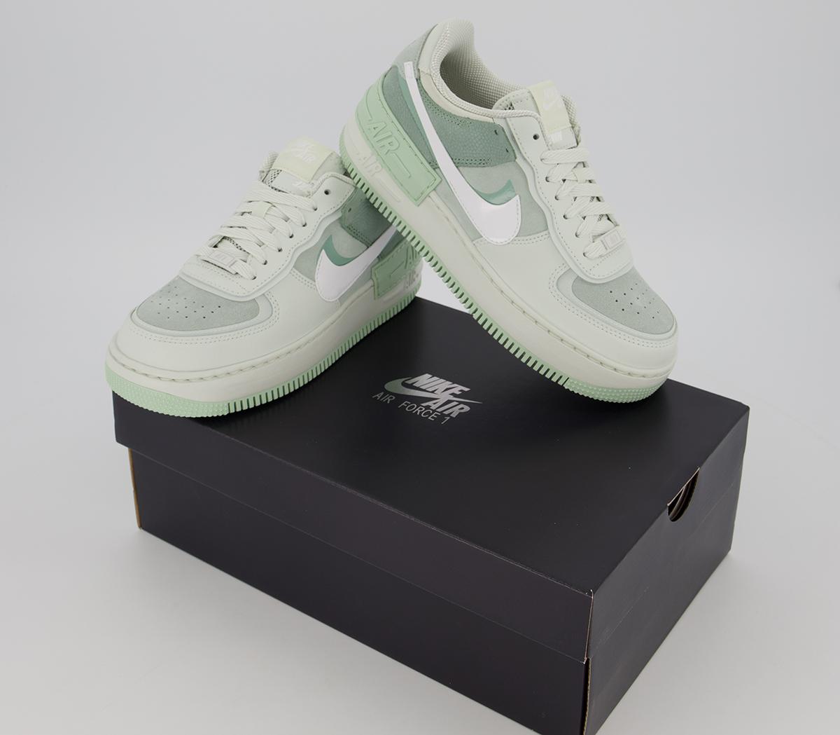 NikeAir Force 1 Shadow TrainersSpruce Aura White Pistachio Frost