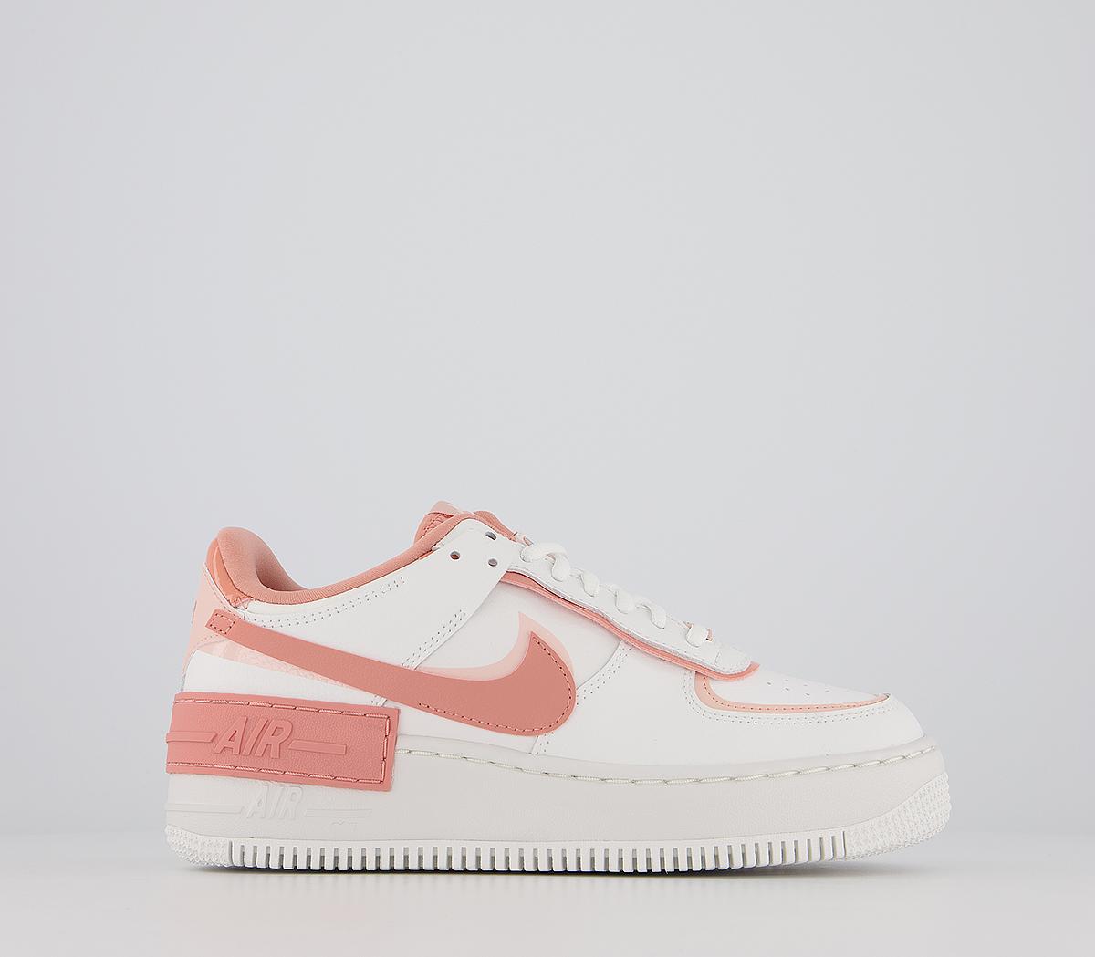 nike air force 1 shadow white and pink sneakers