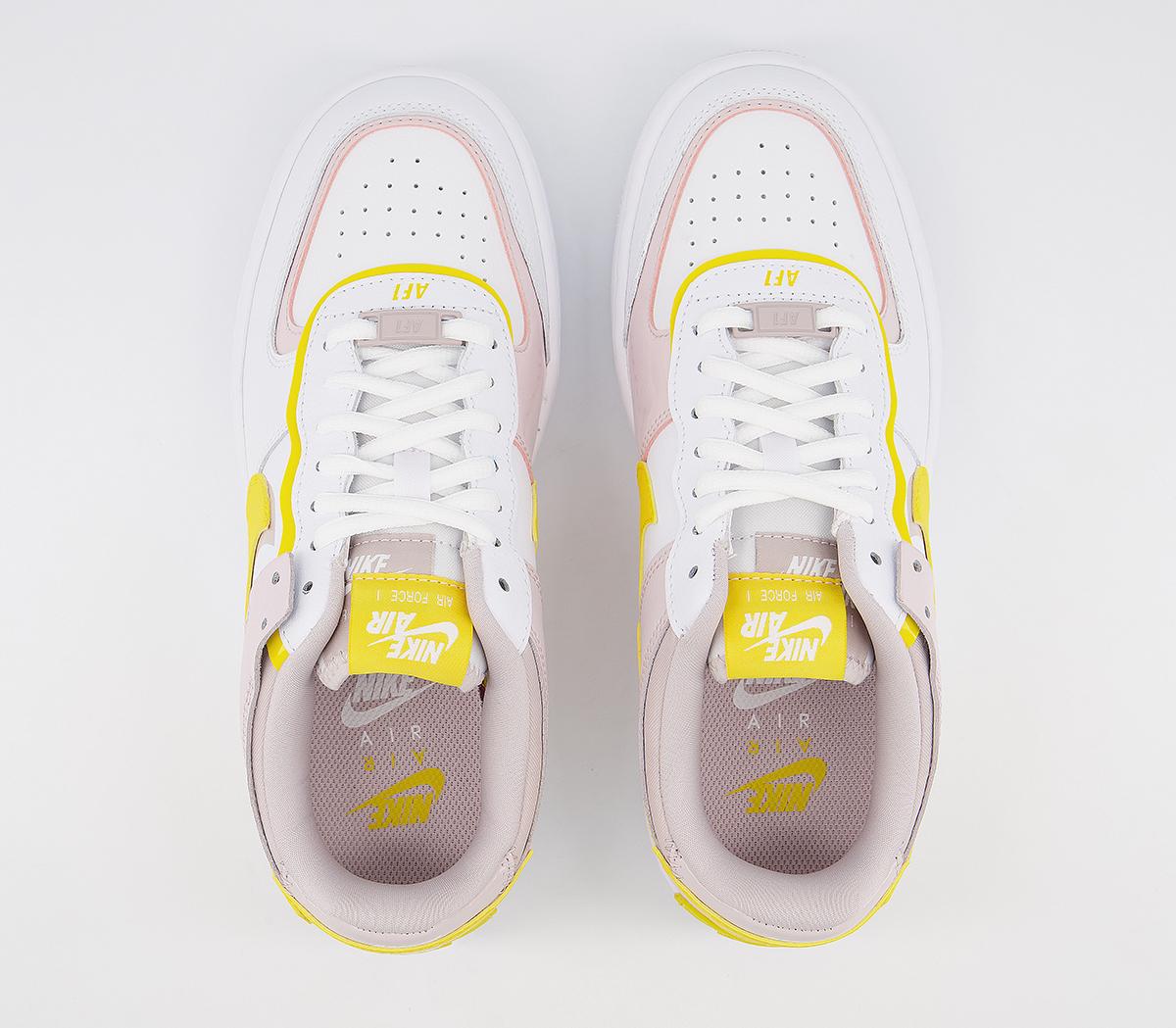air force 1 shadow trainers white speed yellow barely rose