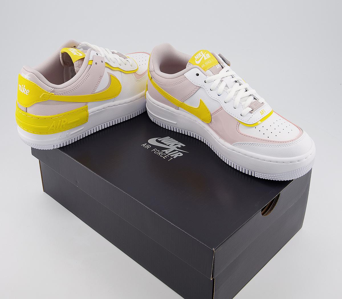nike air force 1 shadow white barely rose speed yellow