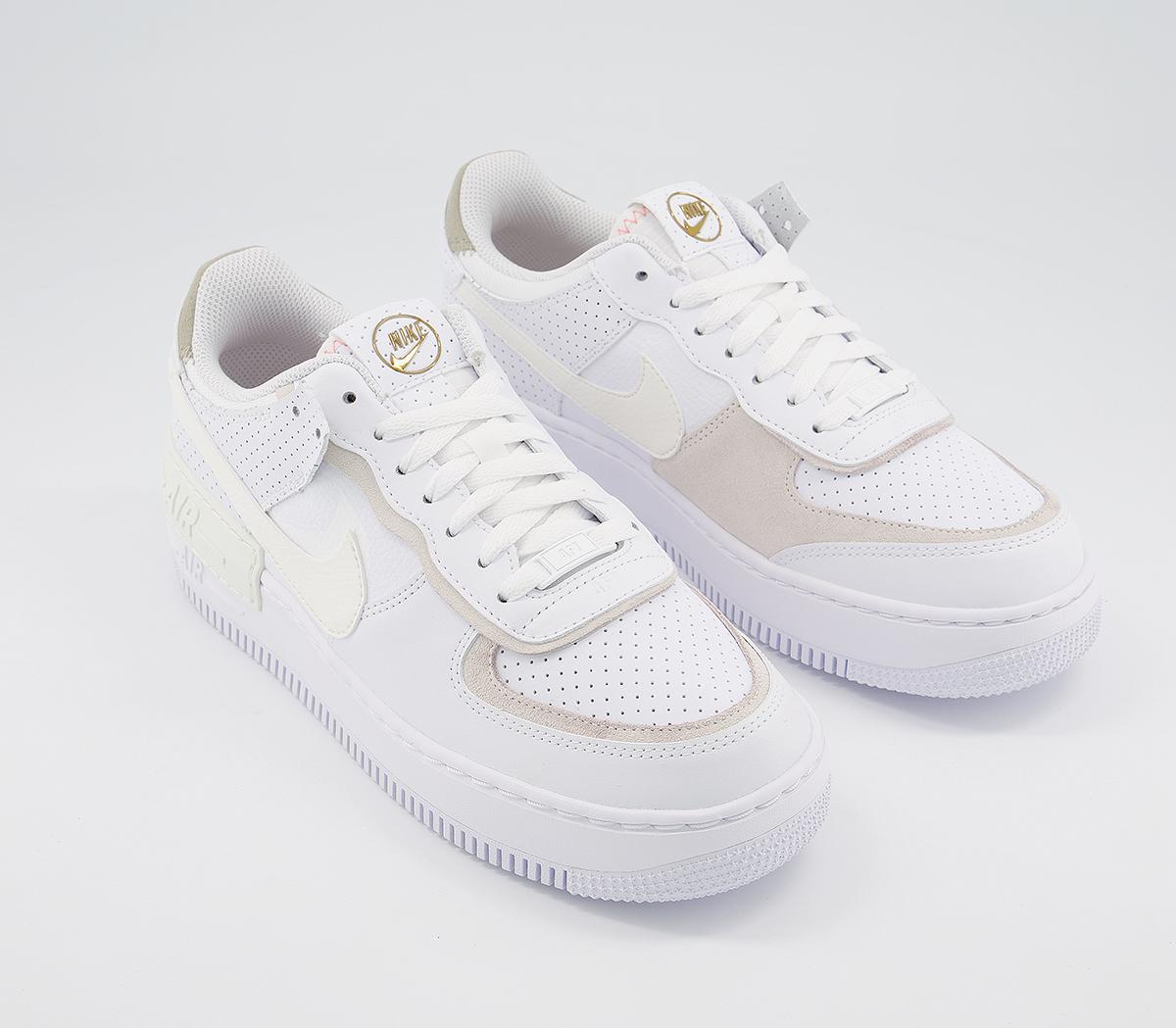 nike air force 1 shadow trainers in navy and pink