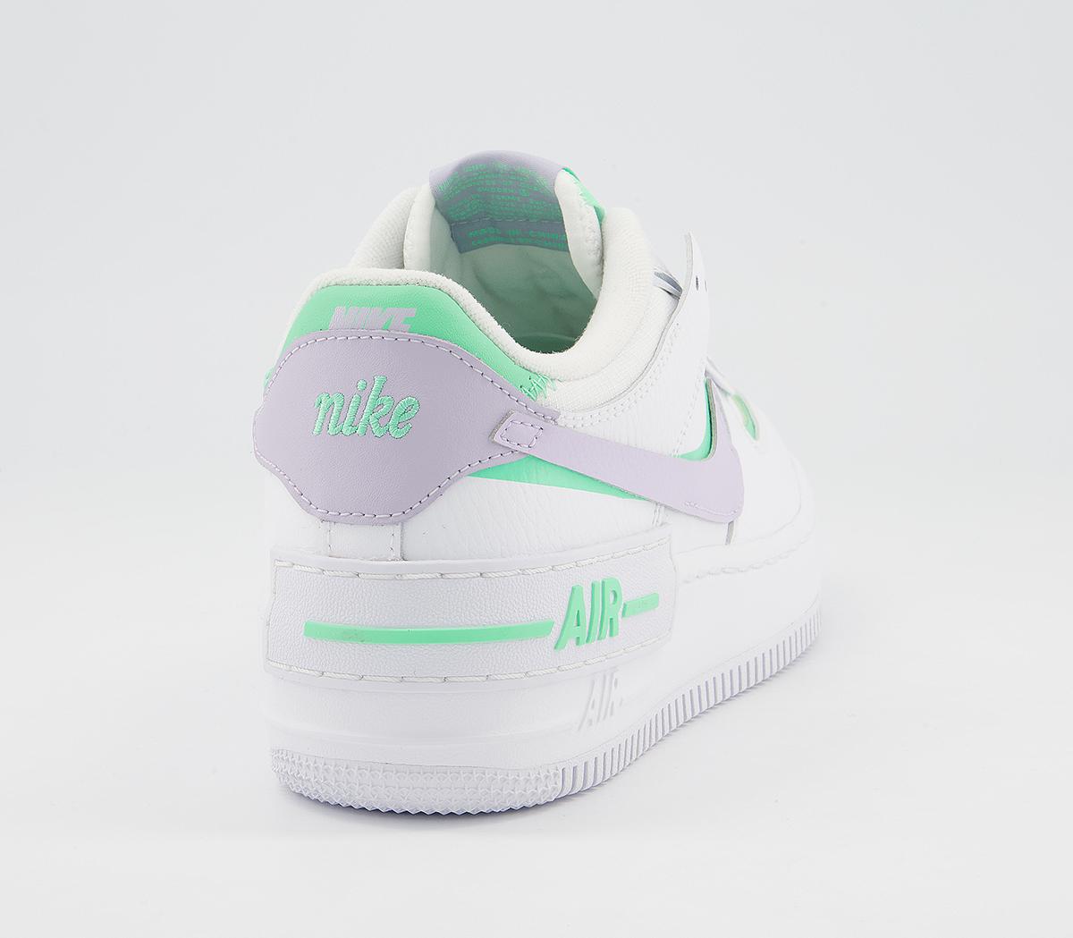 air force 1 shadow trainers white aurora green black