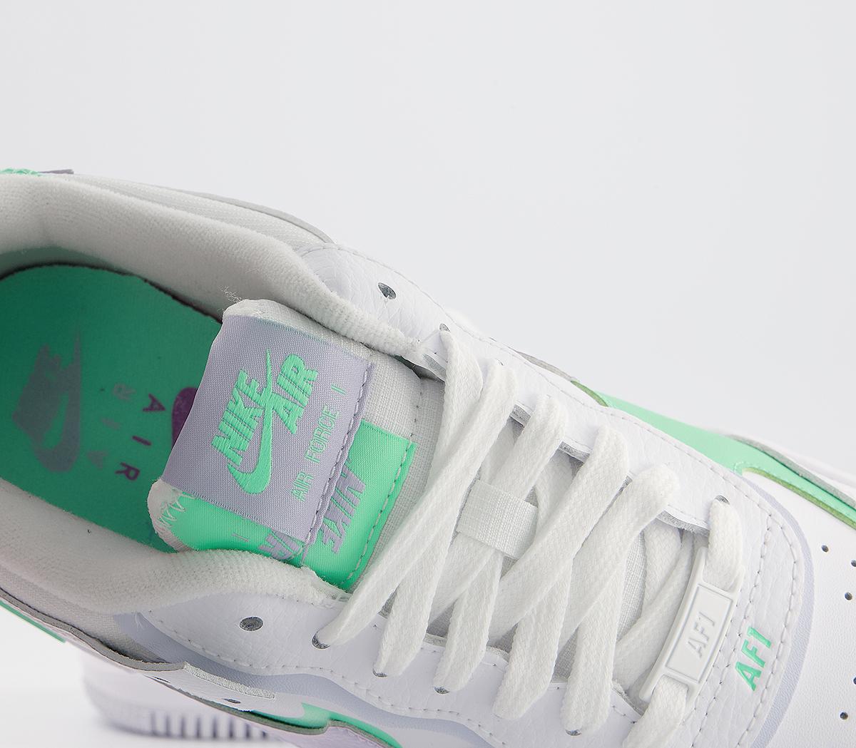 air force 1 shadow trainers white aurora green black