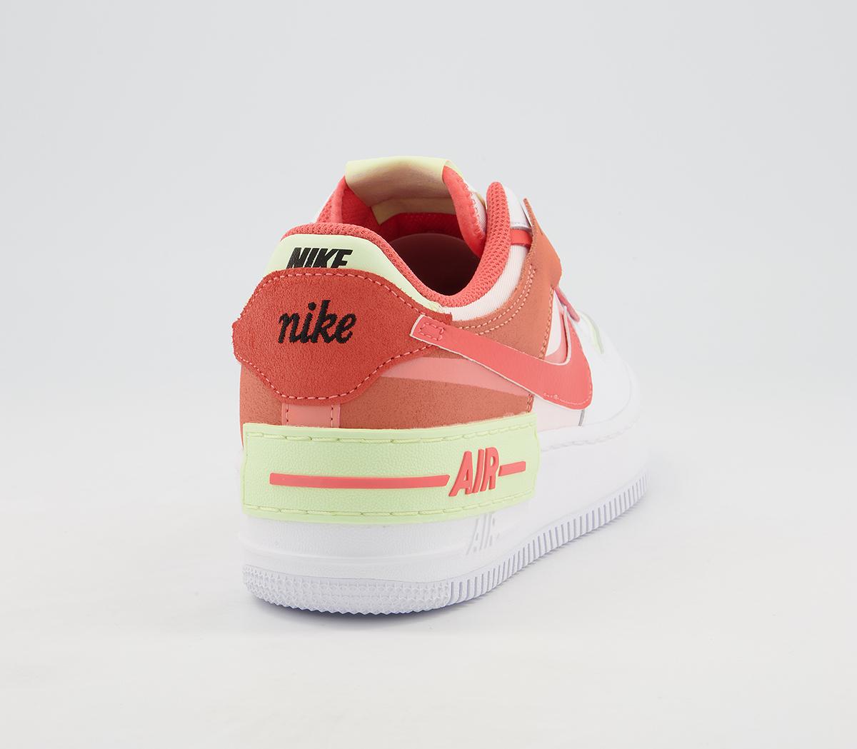 Nike Air Force 1 Shadow Trainers Nike Air Force 1 Shadow Trainers White Magic Ember Crimson Bliss Lime Ice Pink Blac