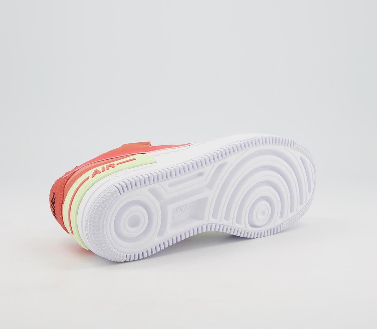 Nike Air Force 1 Shadow Trainers Nike Air Force 1 Shadow Trainers White Magic Ember Crimson Bliss Lime Ice Pink Blac