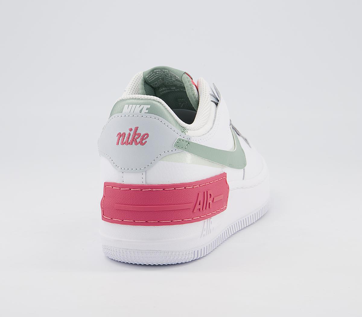 nike air force 1 shadow trainers in off white and pink