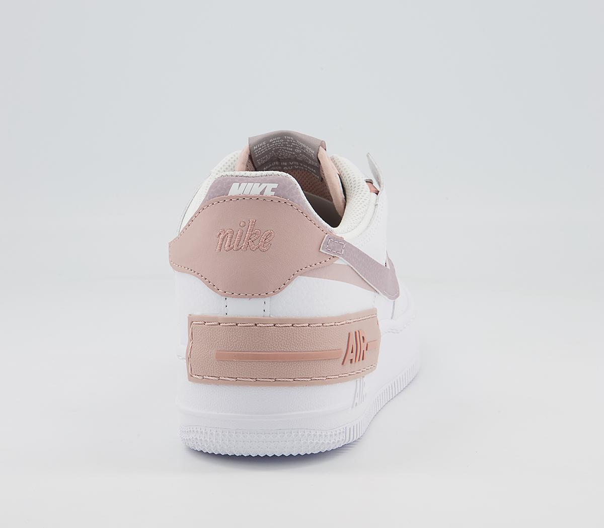 Nike Air Force 1 Shadow Trainers Nike Air Force 1 Shadow Trainers White Amethyst Ash Pink Oxford