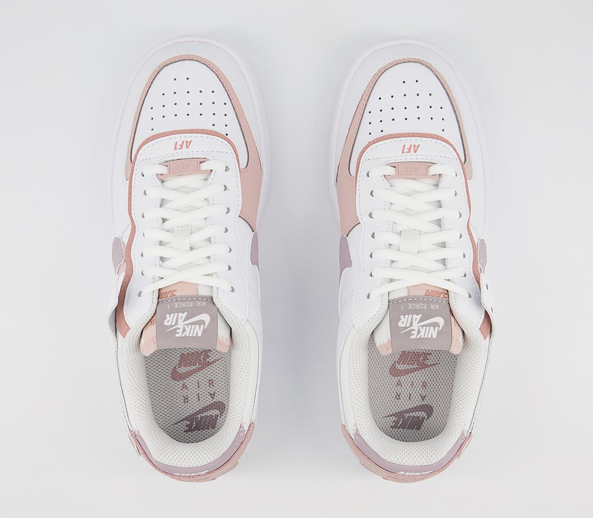 Nike Air Force 1 Shadow Trainers Nike Air Force 1 Shadow Trainers White Amethyst Ash Pink Oxford