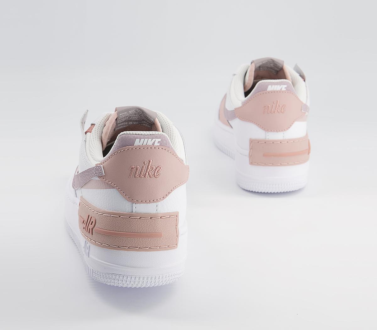 Nike Air Force 1 Shadow Trainers Nike Air Force 1 Shadow Trainers White Amethyst Ash Pink Oxford
