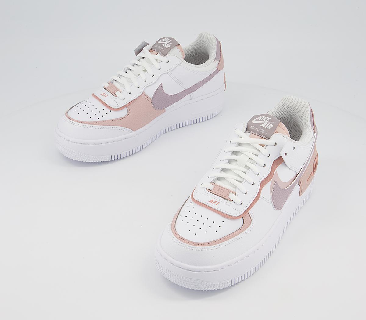 Nike Air Force 1 Shadow Trainers Nike Air Force 1 Shadow Trainers White Amethyst Ash Pink Oxford