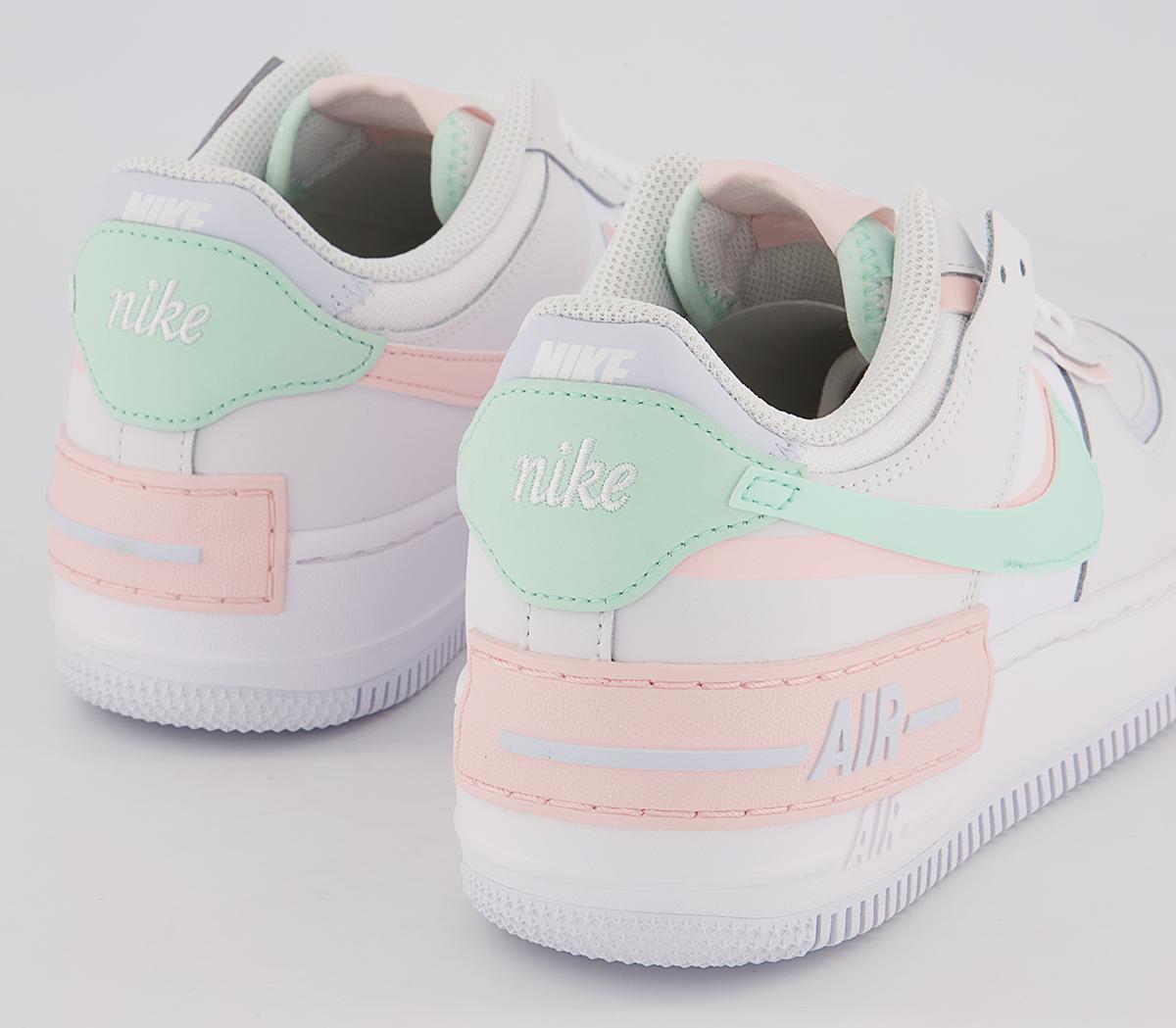Nike Air Force 1 Shadow Trainers Nike Air Force 1 Shadow Trainers White Atmosphere Mint Foam Football Grey