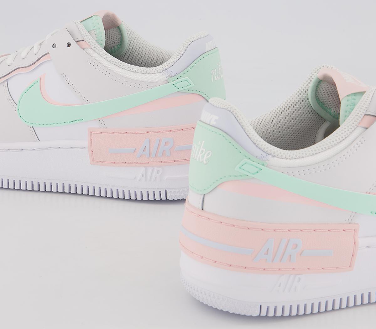 Nike Air Force 1 Shadow Trainers Nike Air Force 1 Shadow Trainers White Atmosphere Mint Foam Football Grey