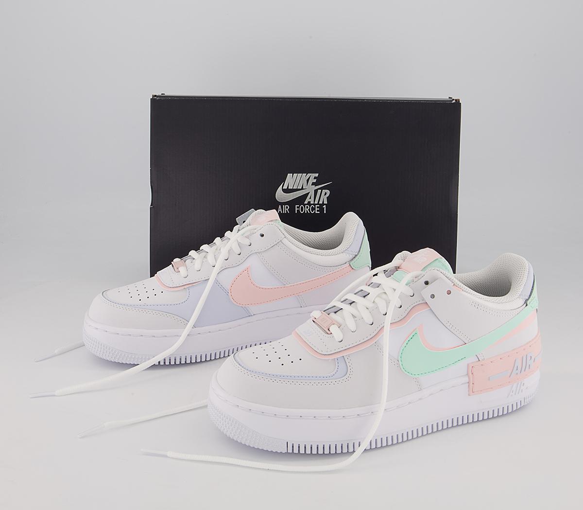 Nike Air Force 1 Shadow Trainers Nike Air Force 1 Shadow Trainers White Atmosphere Mint Foam Football Grey