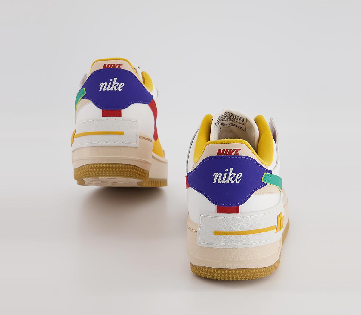 Nike Air Force Shadow Trainers Summit White Neptune Green Yellow