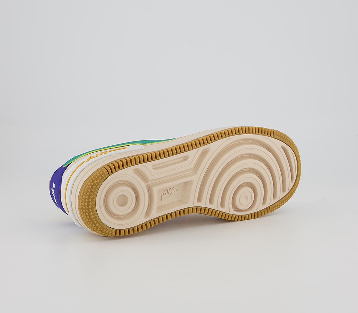 nike air force 1 shadow white and yellow trainers