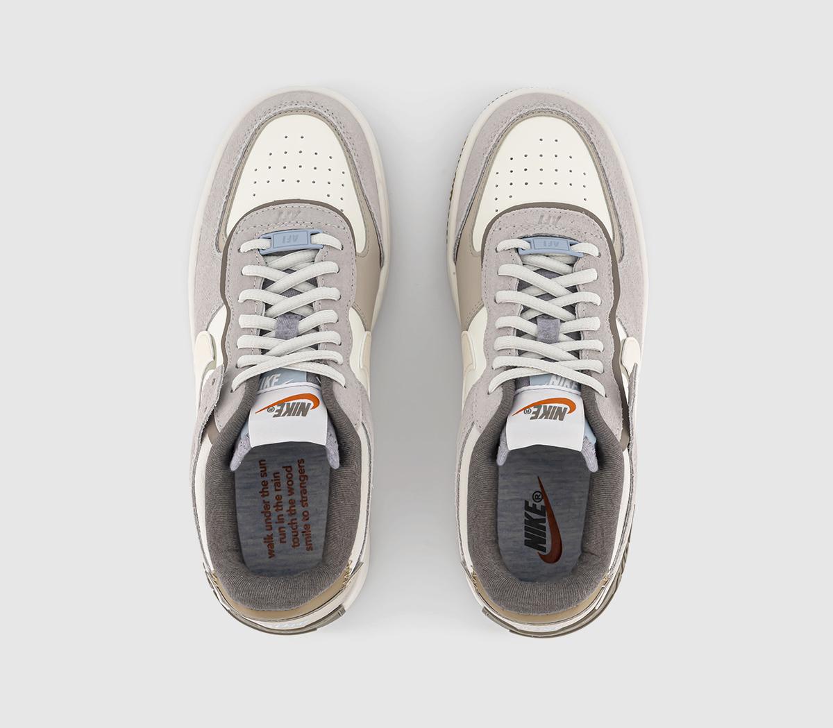 NikeAir Force 1 Shadow TrainersSail Pale Ivory Sail Grey Fog Provence Purple Cave