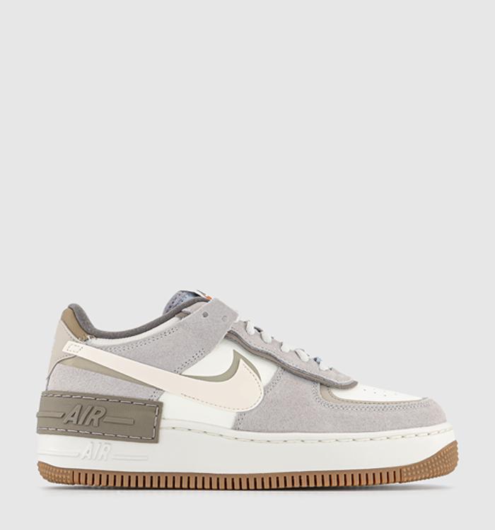 Nike Air Force 1 Shadow Trainers Sail Pale Ivory Sail Grey Fog Provence Purple Cave